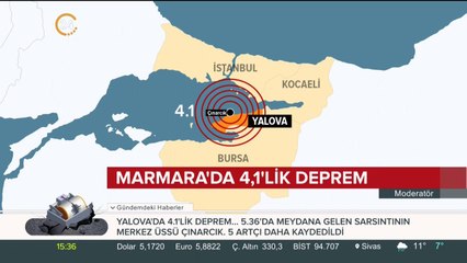 Marmara'da 4,1'lik deprem