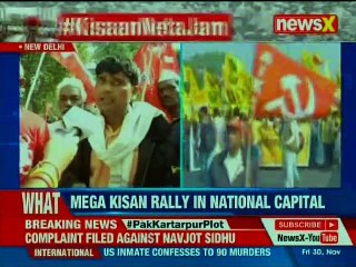 Kisan Mukti March: Massive traffic jams reported as farmers begin march from Ramlila ground