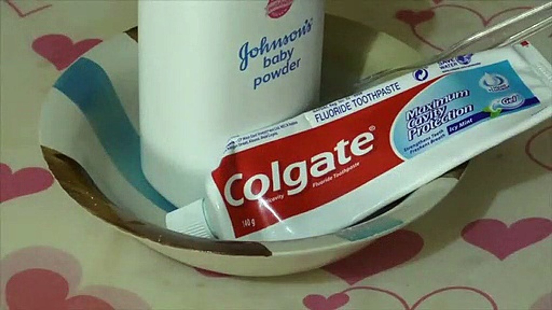Colgate Toothpaste Slime With Baby Powder How To Make Slime With Baby Powder And Toothpaste Only