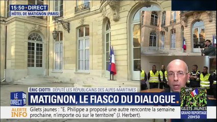 Eric Ciotti considère que le gouvernement "est incapable d'entendre ce qu'il se passe dans le pays"