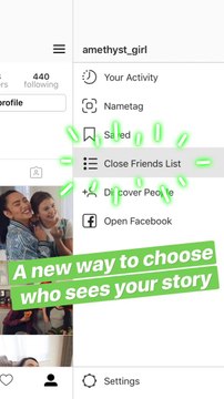 Amigos cercanos, nueva función para compartir Instagram Stories