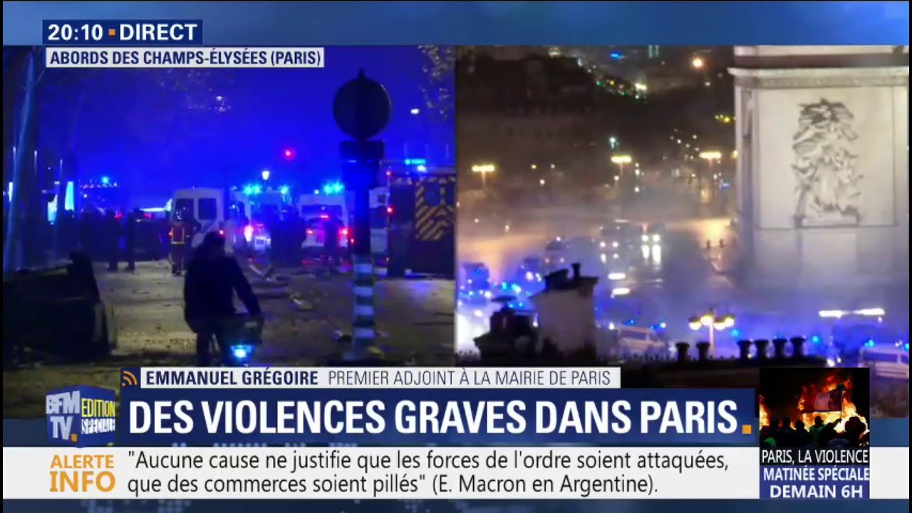 Le premier adjoint à la mairie de Paris Emmanuel Grégoire confirme "des intrusions" dans l'Arc de Triomphe