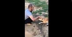 فيديو: موقف إنساني رائع لشاب سعودي ينقذ كلباً من الموت ذبحاً
