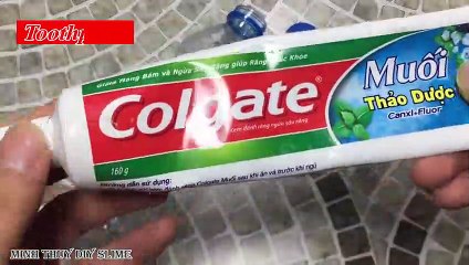 DIY Toothpaste Fluffy Slime!! How to make Fluffy Slime With Clear Glue !! MUST WATCH!