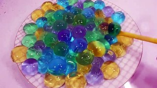 DIY How to Make 'Orbeez Water Drop Pudding Gummy Balls' Learn Colors Slime Icecream