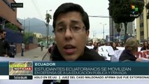 Ecuador: universitarios rechazan recorte presupuestario para educación