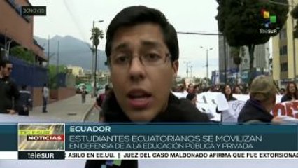 Ecuador: universitarios rechazan recorte presupuestario para educación
