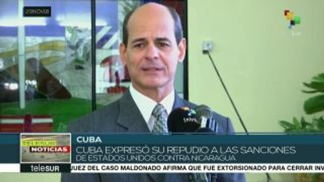Cuba condena sanciones de Estados Unidos contra Nicaragua