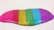 DIY How To Make Glitter Rainbow Rolls Clay Slime !!  반짝이 무지개 액체괴물 롤 만들기!! 흐르는 점토 액괴 클레이 슬라임 놀이