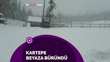 Kayakseverlerin gözdesi Kartepe'de kar yağışı etkili oluyor