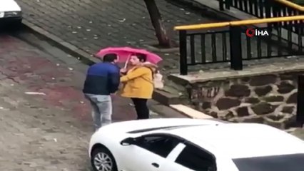 Sokak ortasında kadını acımasızca döven şahıs önce yakalandı sonra serbest bırakıldı