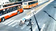live road accident you won't believe if not  caught in CCTV(360P)