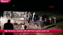 Yolcu otobüsü devrildi! Çok sayıda yaralı var