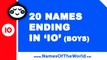20 boy names ending in IO - the best baby names - www.namesoftheworld.net