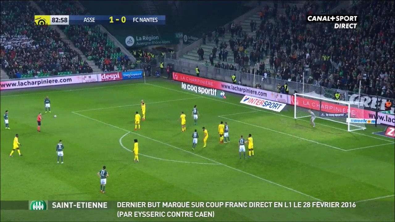 Wahbi Khazri free-kick goal - Saint-Etienne 2-0 Nantes