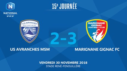 J15 : US Avranches MSM - Marignane Gignac FC (2-3), le résumé