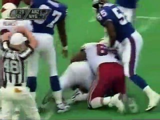 Krieg fumble on Strahan sack