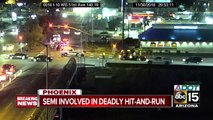 Man struck, killed by semi-truck in West Phoenix hit-and-run