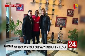 Ricardo Gareca visitó a Jefferson Farfán y Christian Cueva en Rusia
