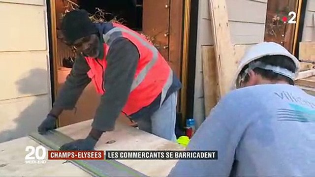 Gilets jaunes : Après les incidents de la semaine dernière, voici comment les commerçants des Champs-Elysées se sont préparés au pire - Vidéo