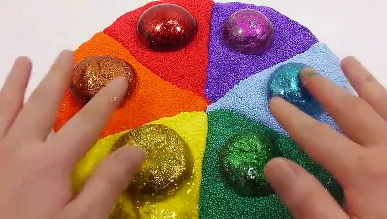 DIY Foam Clay Slime Glue Water Balloons Pizza Learn Colors Slime Toys