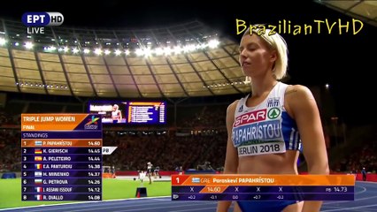 Video herunterladen: Voula Papachristou Wins Triple Jump Gold at European Championships 2018