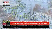 Gilets Jaunes : Regardez les images des premiers incidents ce matin dès 9h en haut des Champs Elysées