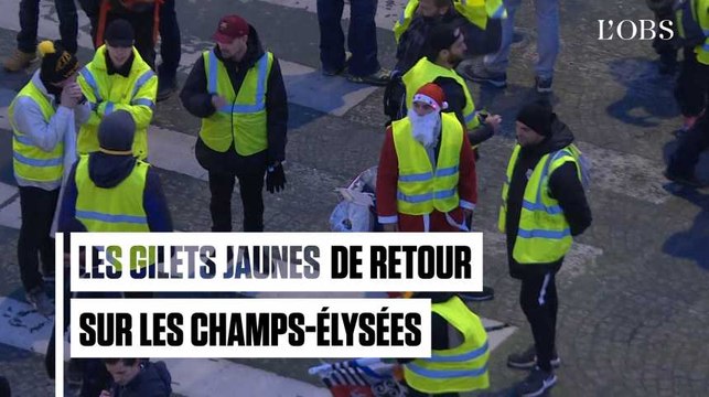 Les gilets jaunes font leur retour sur les Champs-Elysées