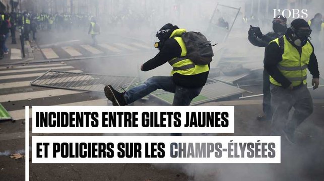 Champs-Elysées : premiers incidents entre gilets jaunes et policiers