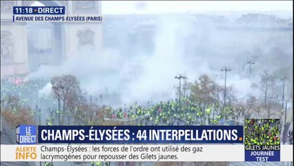 Gilets jaunes à Paris: 44 personnes ont été interpellées