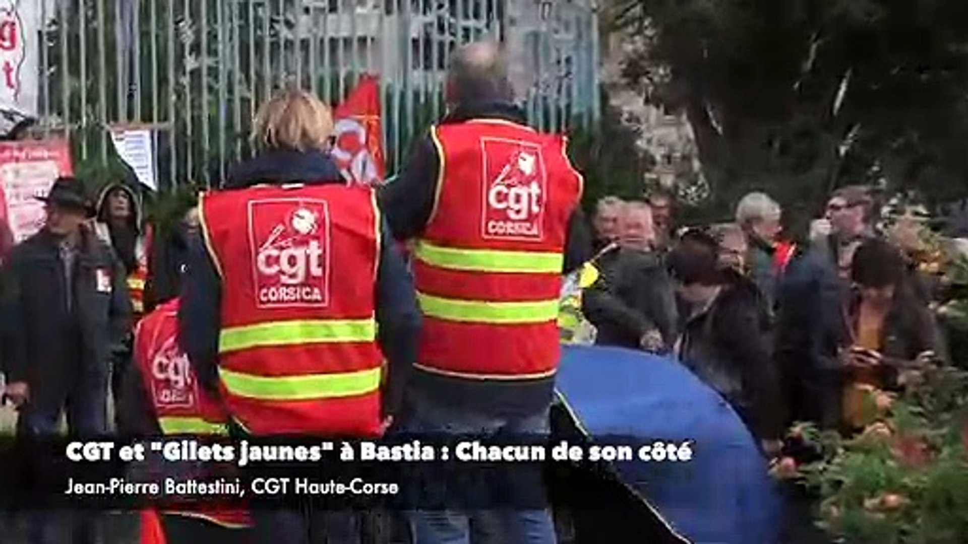 CGT et "Gilets jaunes" à Bastia : Chacun de son côté - Vidéo Dailymotion
