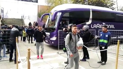 Valladolid-Leganés: Llegada del Equipo de Pucela al José Zorrilla