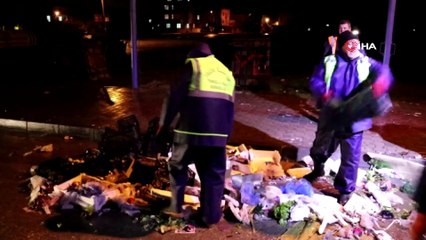 Soğuğa aldırış etmeden Ergene’de her gün 60 ton çöp topluyorlar