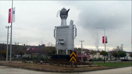 Vezirköprü'de 'dev semaver maketi' ilgi çekiyor - SAMSUN