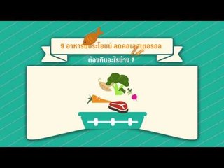 Infographic 9 อาหารมีประโยชน์ ลดคอเรสเตอรอล