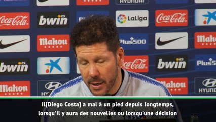 14e j. - Simeone : "Diego Costa est disponible pour jouer"