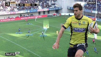 L'essai en contre de 100 mètres de Damian Penaud face à Montpellier