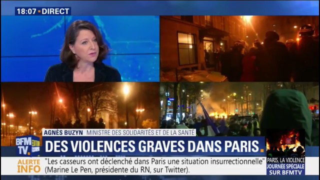 Troublée , la ministre Agnès Buzyn demande aux représentants des gilets jaunes de condamner les violences survenues à Paris