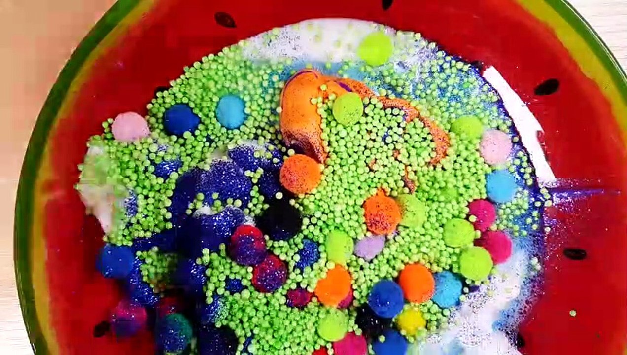 Making Slime With Gloves - Mixing Ingredients - Popping 10-Gloves