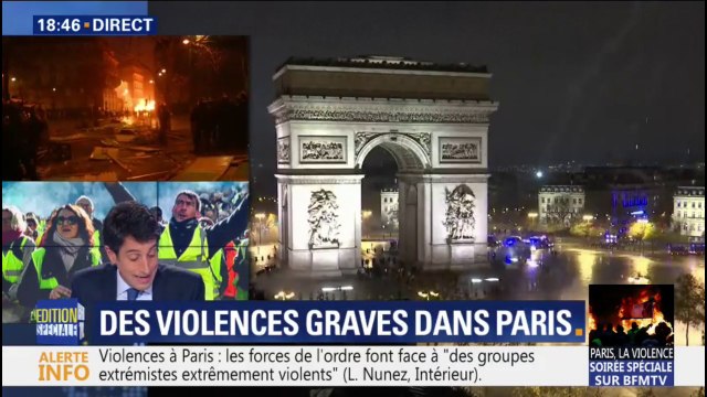 Nous sommes en train de rétablir l'ordre à Paris, affirme sur BFMTV le secrétaire d'État Laurent Nunez