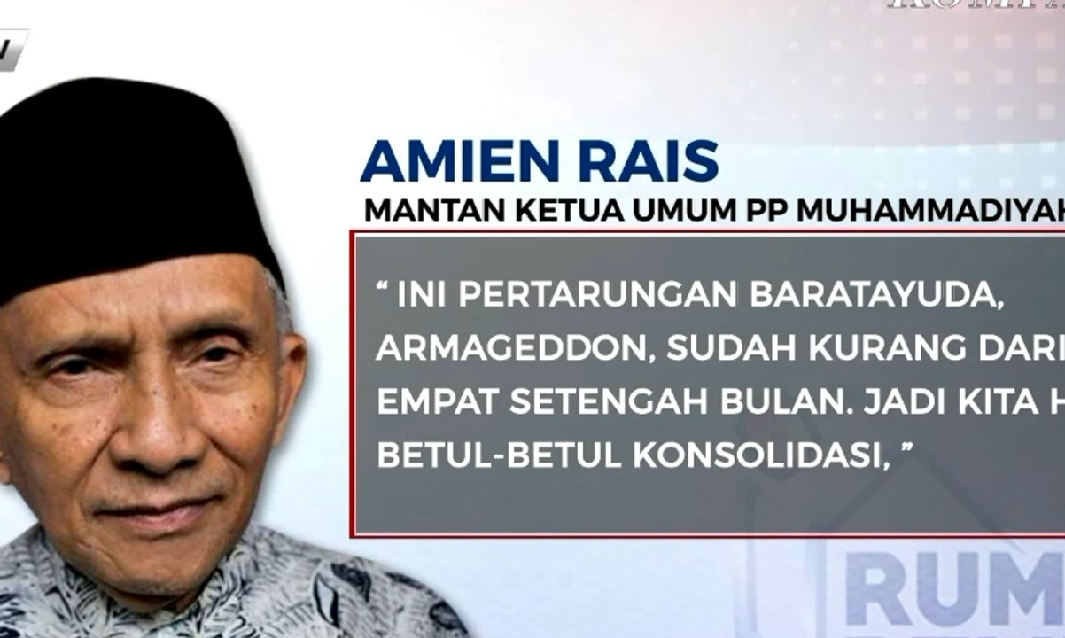 Amien Rais: Pilpres 2019 Seperti Armagedon