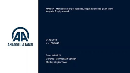 Düğün salonunda silahlı kavga: 2 yaralı - MANİSA