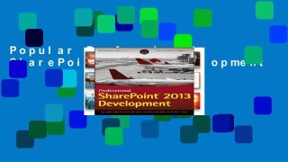 Popular Professional SharePoint 2013 Development