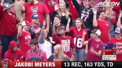 NC State WR Jakobi Meyers: 13 Rec, 163 Yards, TD vs. ECU