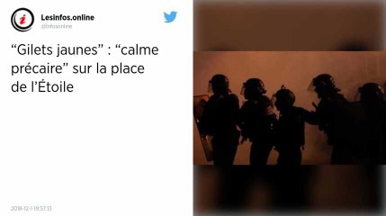 Gilets jaunes. Calme relatif autour de l'Etoile à Paris