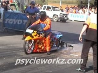 Psycleworkz Pro Stock Motorcycle Santa Pod Raceway 2007