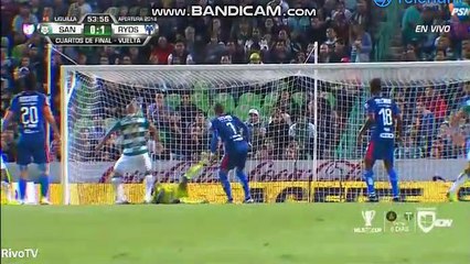 Nicolas Sanchez Goal - Monterrey vs Santos Laguna 1-0