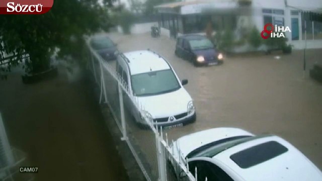 Bodrum’daki selin gelme anları saniye saniye böyle kaydedildi
