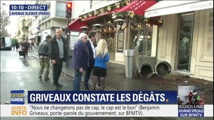 Benjamin Griveaux constate les dégâts