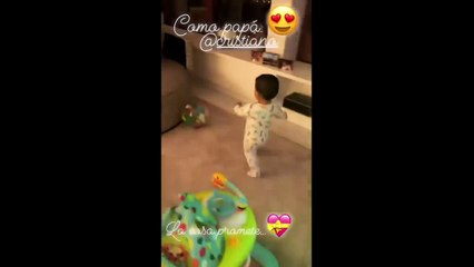 VÍDEO: Filho mais novo de Ronaldo já treina os golos como o pai